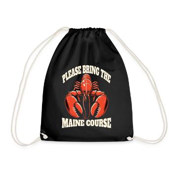 Drôle d’amateur de homard Jeu de mots Fruits de mer Maine Gourmand - Sac de sport léger - noir - Devant