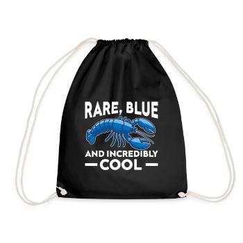 Blue Lobster Funny Saying Incredibly cool Maine - Drawstring Bag - black - Front