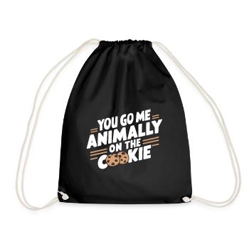 You go me animally on the cookie Deutsch Denglisch - Turnbeutel - Schwarz - Vorne