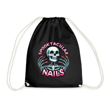 Spooktacular Nails Nail Tech Nail Tech beautician - Drawstring Bag - black - Front