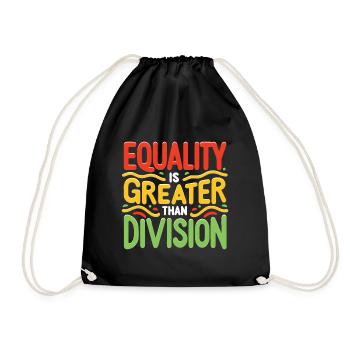 Equality is greater than division African History - Drawstring Bag - black - Front
