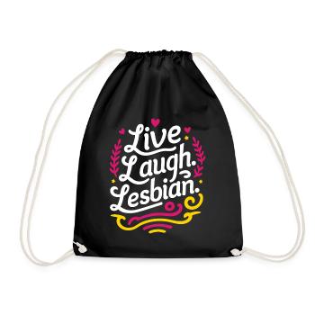Live Laugh Lesbian Lesbian Pride LGBTQ+ Pride Mont - Sac de sport léger - noir - Devant