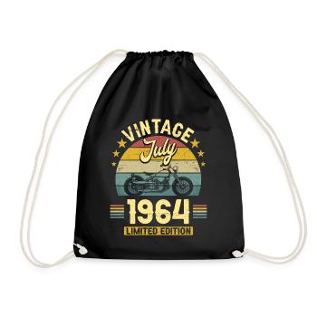Motard 60 Ans 1964 Juillet Anniversaire - Sac de sport léger - noir - Devant