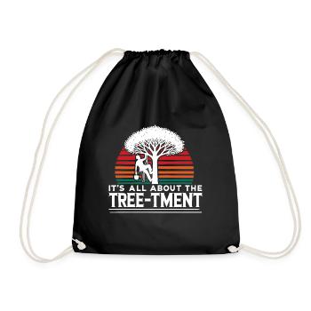 Tout tourne autour de l’arbre Funny Arborist Pun - Sac de sport léger - noir - Devant