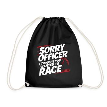 Désolé Officier, je pensais que vous vouliez faire la course avec Funny R - Sac de sport léger - noir - Devant