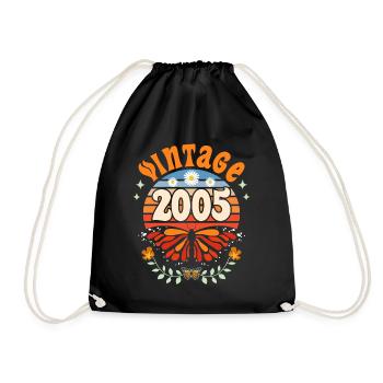 Schmetterling Jahr 2005 Frauen 20 Jahre Jubiläum - Turnbeutel - Schwarz - Vorne