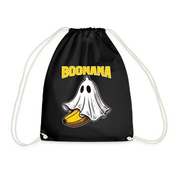 Boonana Lustige Banane Halloween Kostüm Ghost Boo S - Turnbeutel - Schwarz - Vorne