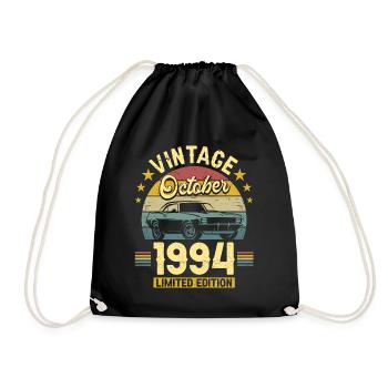 Octobre 1994 Voiture 30ème Anniversaire - Sac de sport léger - noir - Devant