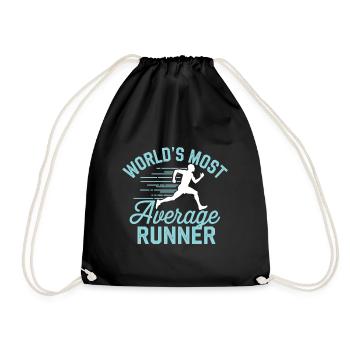 Coureur le plus moyen du monde Dicton de jogging amusant - Sac de sport léger - noir - Devant