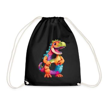 DINO 8 ANS DINOSAURE NUMÉRO 8E ANNIVERSAIRE - Sac de sport léger - noir - Devant