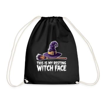 C’est mon visage de sorcière au repos Spooky Halloween Wit - Sac de sport léger - noir - Devant
