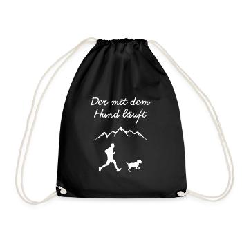 Qui se promène avec le chien - Sac de sport léger - noir - Devant