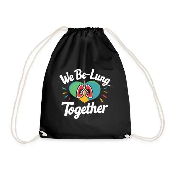 We be-lung together Belong together valentines day - Drawstring Bag - black - Front