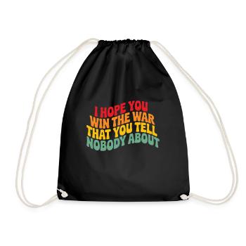 J’espère que vous gagnerez la guerre dont vous n’en parlez à personne - Sac de sport léger - noir - Devant