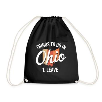Aktivitäten in der Nähe von Ohio 1. Lass das lustige Ohio-Meme zurück - Turnbeutel - Schwarz - Vorne