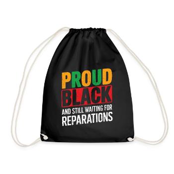 Fier Noir toujours en attente de réparations Humour - Sac de sport léger - noir - Devant
