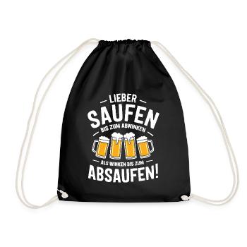 Mieux vaut boire jusqu’à la fin de la journée que de saluer jusqu’à la fin de la journée - Sac de sport léger - noir - Devant
