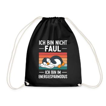 Je ne suis pas paresseux, je suis en mode économie d’énergie - Sac de sport léger - noir - Devant