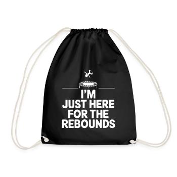Je suis juste là pour les rebonds - Blague sur le trampoline - Sac de sport léger - noir - Devant
