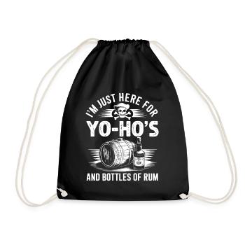 Je suis juste ici pour les Yo-Ho’s et les bouteilles de rhum Se - Sac de sport léger - noir - Devant