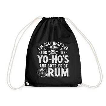 Je suis juste ici pour les Yo-Ho’s et les bouteilles de rhum Sea - Sac de sport léger - noir - Devant