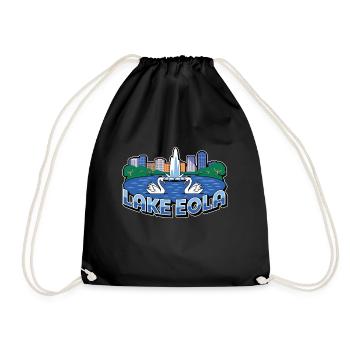 Lake Eola Orlando Florida Urlaub Souvenir - Turnbeutel - Schwarz - Vorne