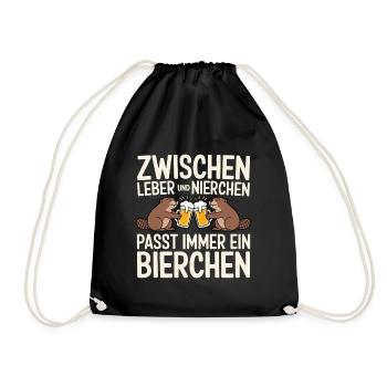 Une bière s’insère toujours entre le foie et les reins - Sac de sport léger - noir - Devant