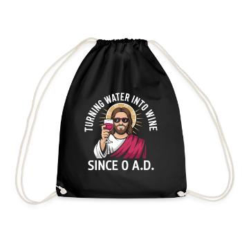 l’eau en vin depuis l’an 0 après J.-C. - Sac de sport léger - noir - Devant