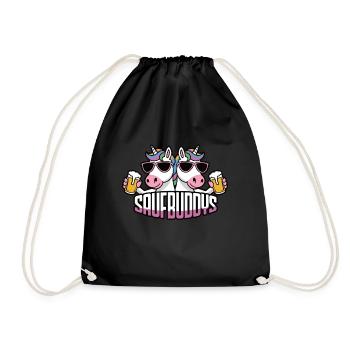Booze Buddy Booze Buddies Drink Beer Alcohol Party A - Drawstring Bag - black - Front