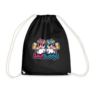 Booze Buddy Booze Buddies Drink Beer Alcohol Party A - Drawstring Bag - black - Front