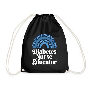 Diabetes Nurse Educator Diabetes Awareness - Drawstring Bag - black - Front