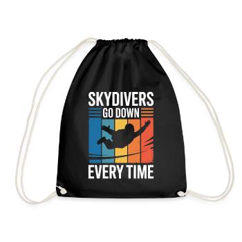 Les parachutistes descendent à chaque fois que le parachutisme est amusant - Sac de sport léger - noir - Devant