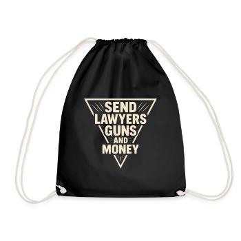 Envoyer des avocats armes et de l’argent Citation de rock rétro - Sac de sport léger - noir - Devant