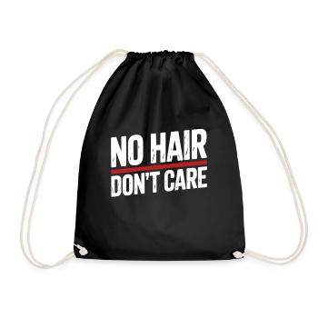 Pas de cheveux s’en soucient Citation drôle d’humour chauve - Sac de sport léger - noir - Devant