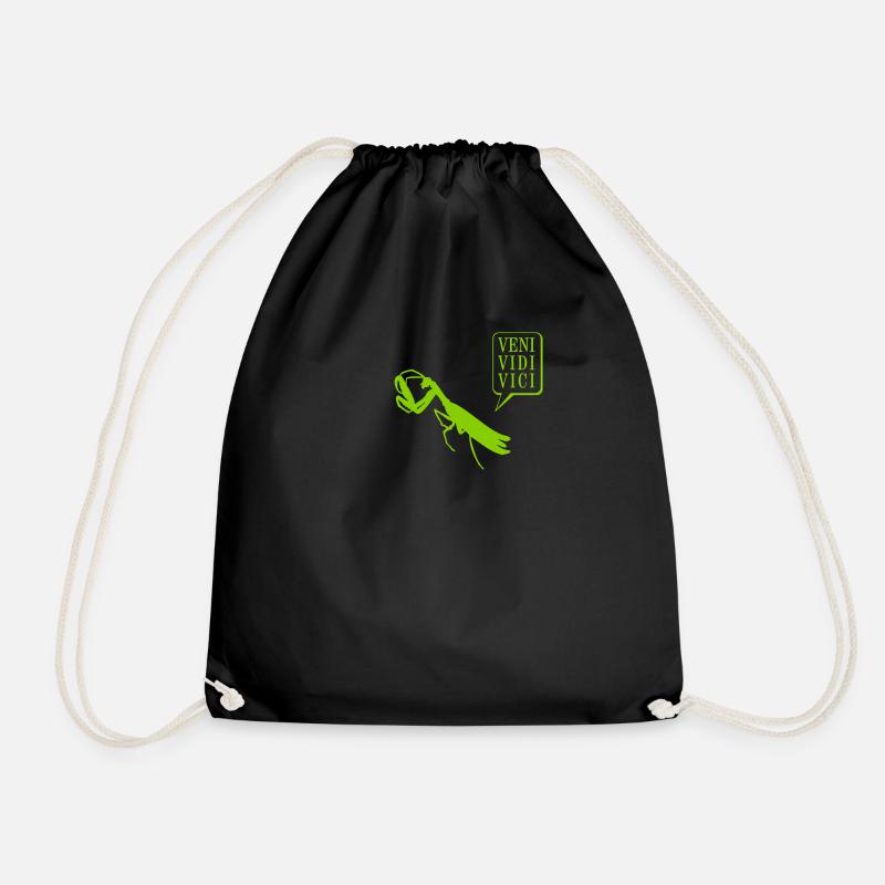 Gottesanbeterin / mantis (1c) - Turnbeutel - Schwarz
