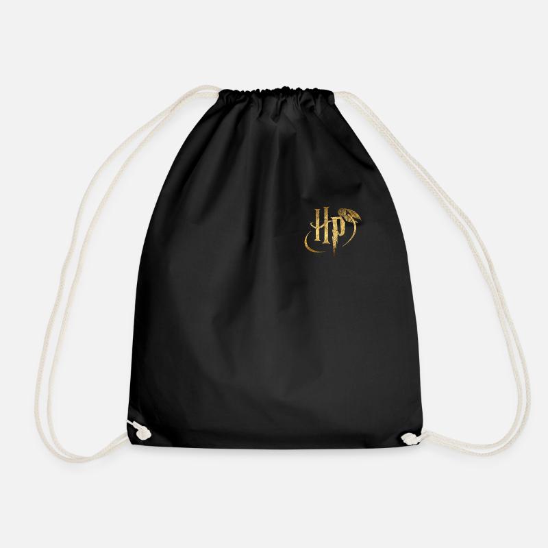 Harry Potter Small Logo Gold - Drawstring Bag - black