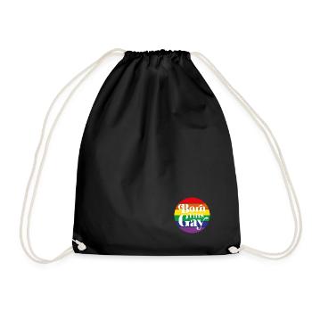 Born This Gay - Turnbeutel - Schwarz - Vorne