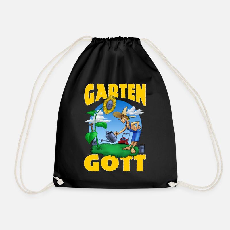Garten Gott Sonnenblume no problem RAHMENLOS - Turnbeutel - Schwarz