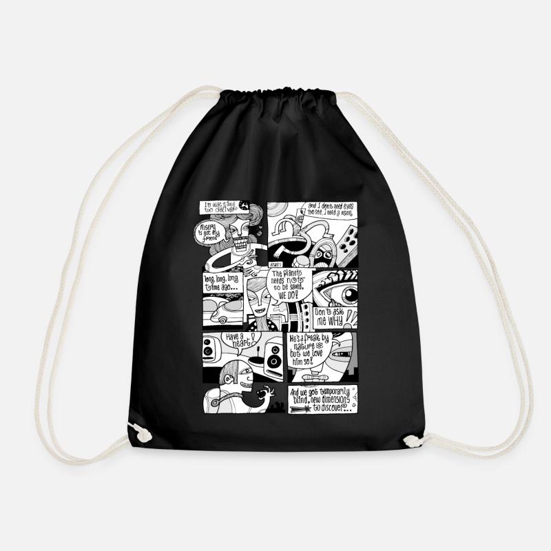 New Dimension - Drawstring Bag - black