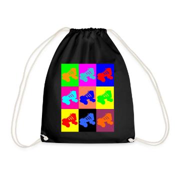 Roller coloré - Sac de sport léger - noir - Devant