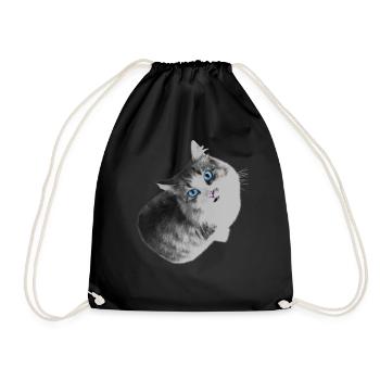 Maya the cat - Drawstring Bag - black - Front