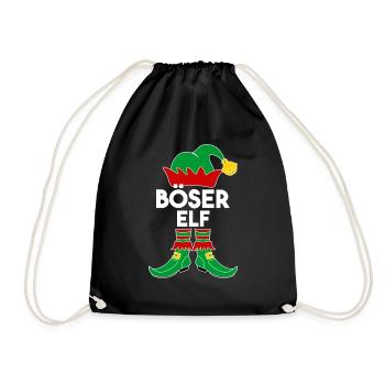 Böser Elf - Turnbeutel - Schwarz - Vorne