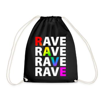 Rave Raver Arc-en-ciel - Sac de sport léger - noir - Devant