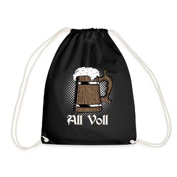 Mittelalter Trinkspruch all voll Ritter Bierkrug - Turnbeutel - Schwarz - Vorne