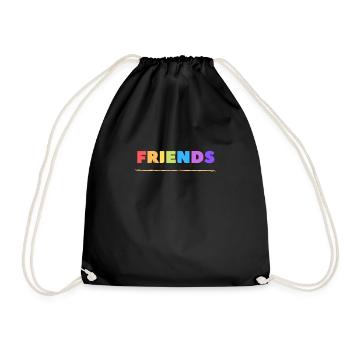 Friends Are The Family We Choose - Drawstring Bag - black - Front