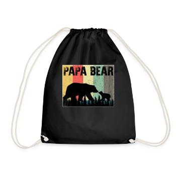 papa Ours - Sac de sport léger - noir - Devant
