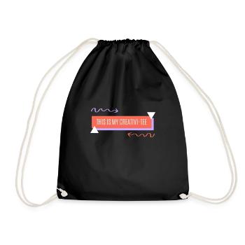 This Is My Creativi tea - Drawstring Bag - black - Front