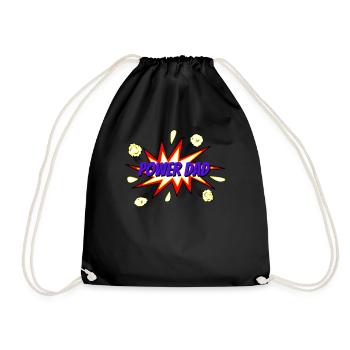 Power dad - Drawstring Bag - black - Front