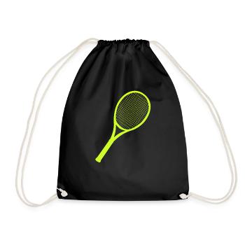 Tennis racket - Drawstring Bag - black - Front