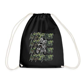 Motocross camouflage - Drawstring Bag - black - Front